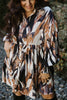Babydoll Bronze & Navy Dress