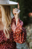 Floral Smocked Midi Dress - Rust