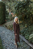 Floral Smocked Midi Dress - Chocolate