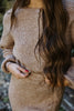 Knit Cardigan & Skirt Set - Tan