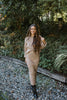 Knit Cardigan & Skirt Set - Tan