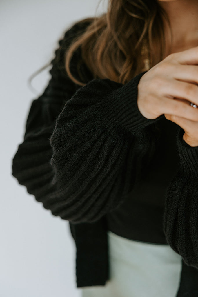 Open Sweater Cardigan - Black