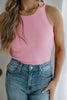 Ribbed Tank Top - Hot Pink