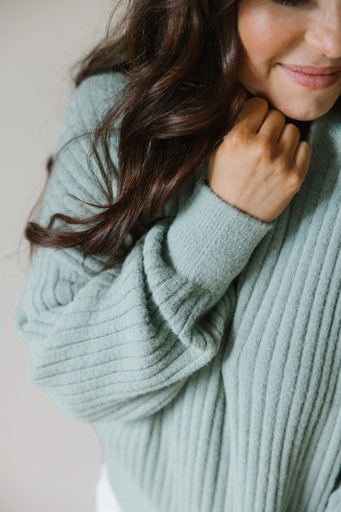 Super Soft Ribbed Sweater - Green
