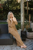 Textured Lounge Set - Cognac