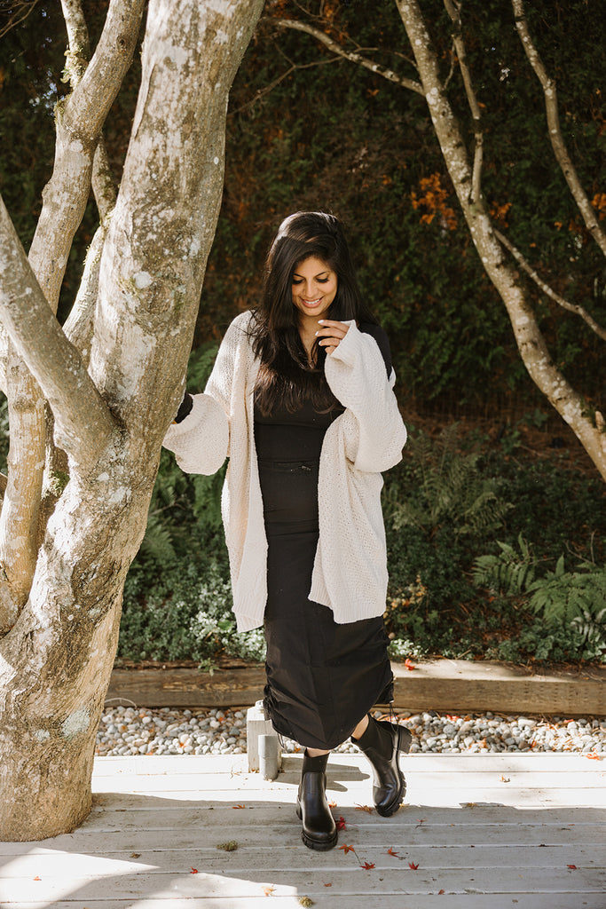 Knit Open cardigan - Oat