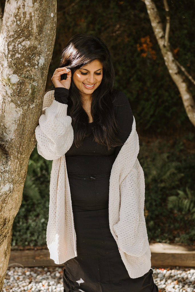 Knit Open cardigan - Oat