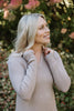 Ribbed Polo Midi Sweater Dress - Taupe -