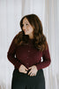 Button Down Cardigan - Merlot