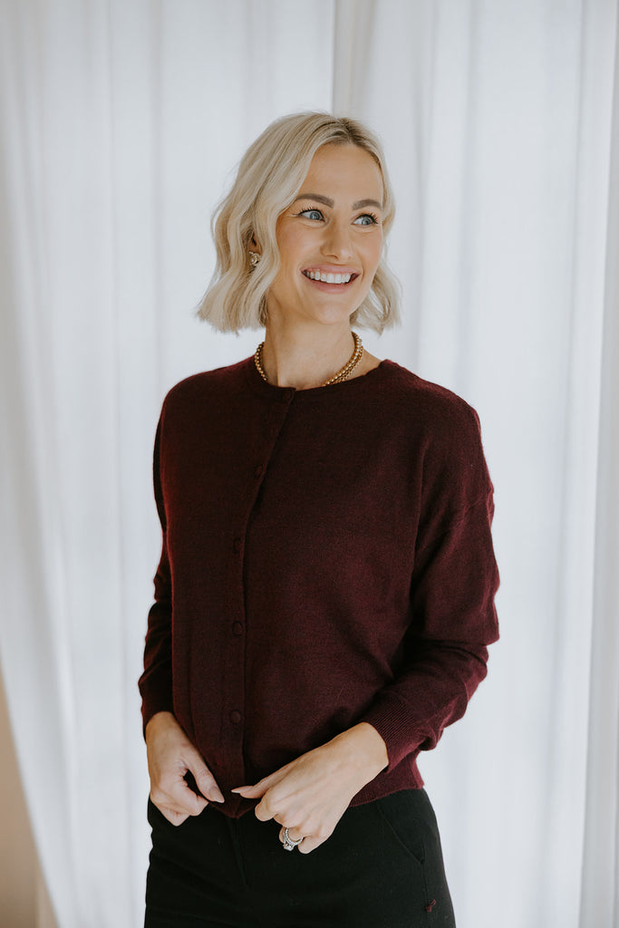 Marina Cardigan - Wine