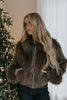 Cozy Luxe Faux Fur Jacket - Brown