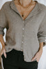 Lightweight Button Up Cardigan - Heather Mocha