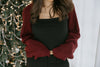 Knit Shrug - Burgundy