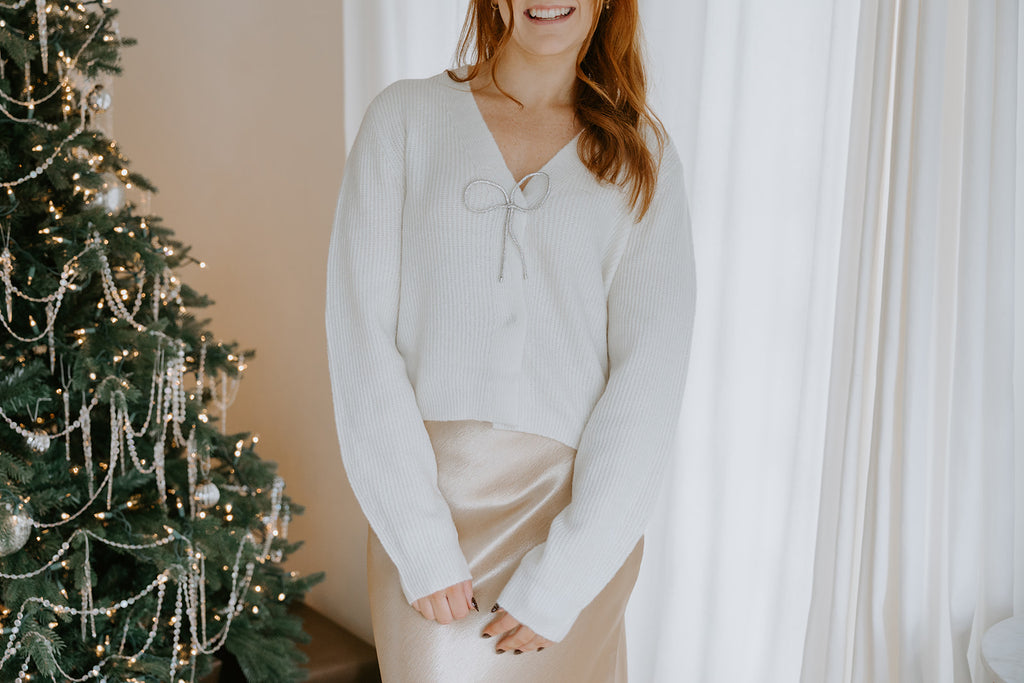 The Holiday Cardigan - Cream