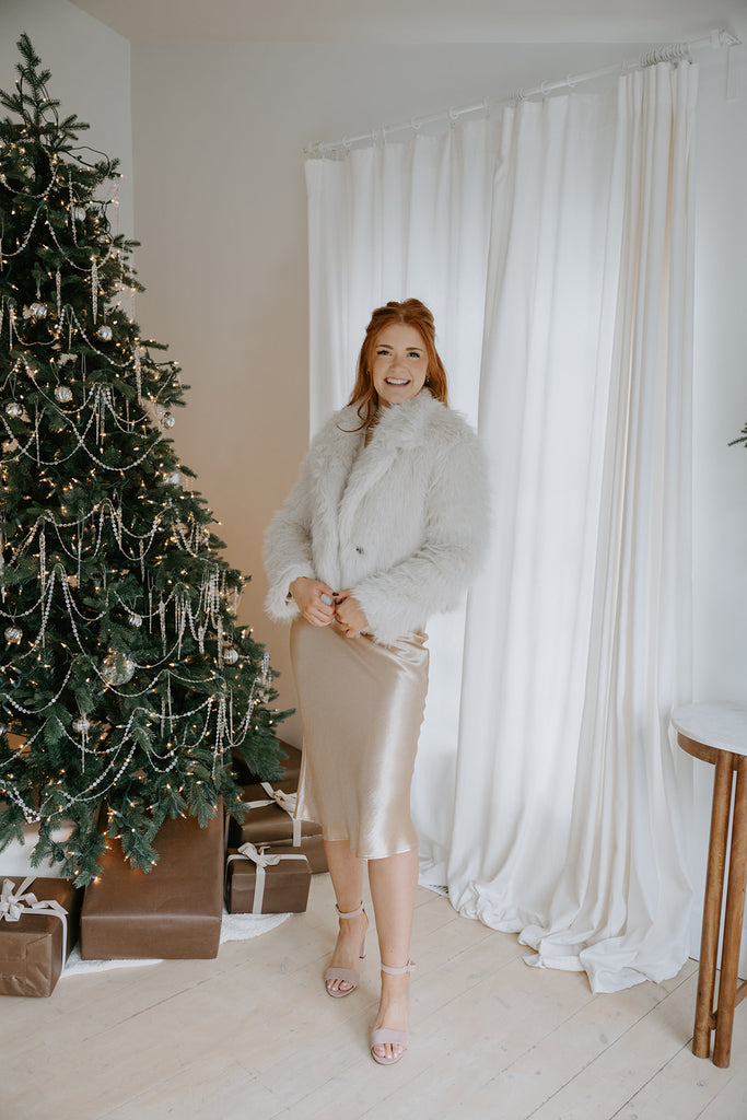 The Elevated Classic Faux Fur Jacket - Cream