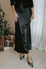 Satin Maxi Skirt - Black
