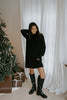 Classic Knit Sweater Dress - Black