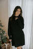 Classic Knit Sweater Dress - Black