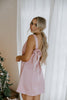 Back Bow Satin Dress - Pink
