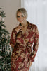 Merlot Floral Wrap Dress