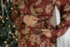 Merlot Floral Wrap Dress