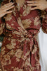 Merlot Floral Wrap Dress