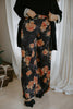 Satin Floral Dress Pant