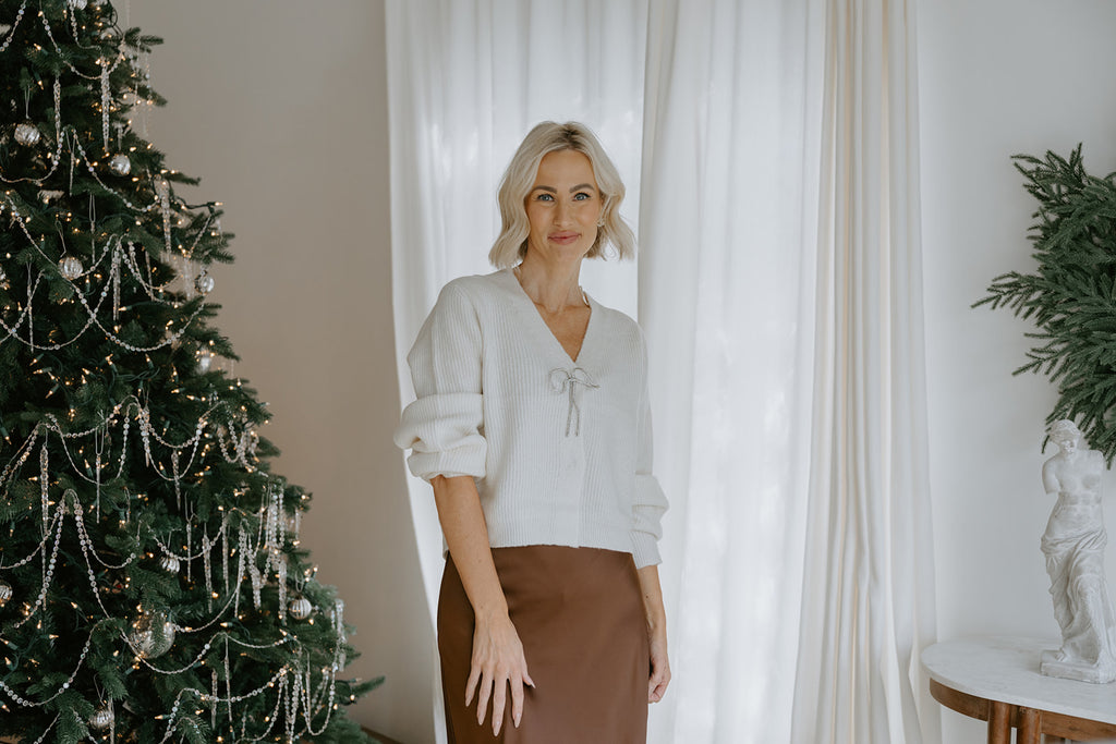 The Holiday Cardigan - Cream