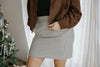 Melange Skirt - Stone