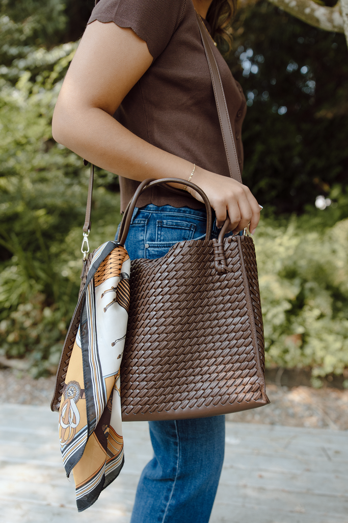 Woven Carry All Bag - Brown
