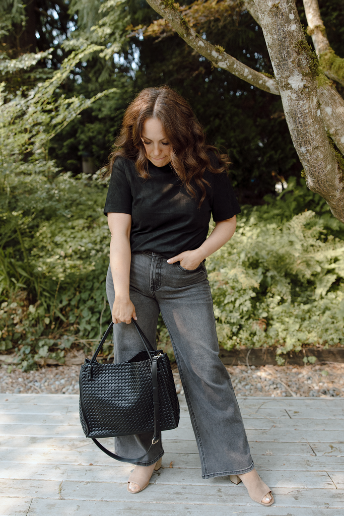 Woven Carry All Bag - Black