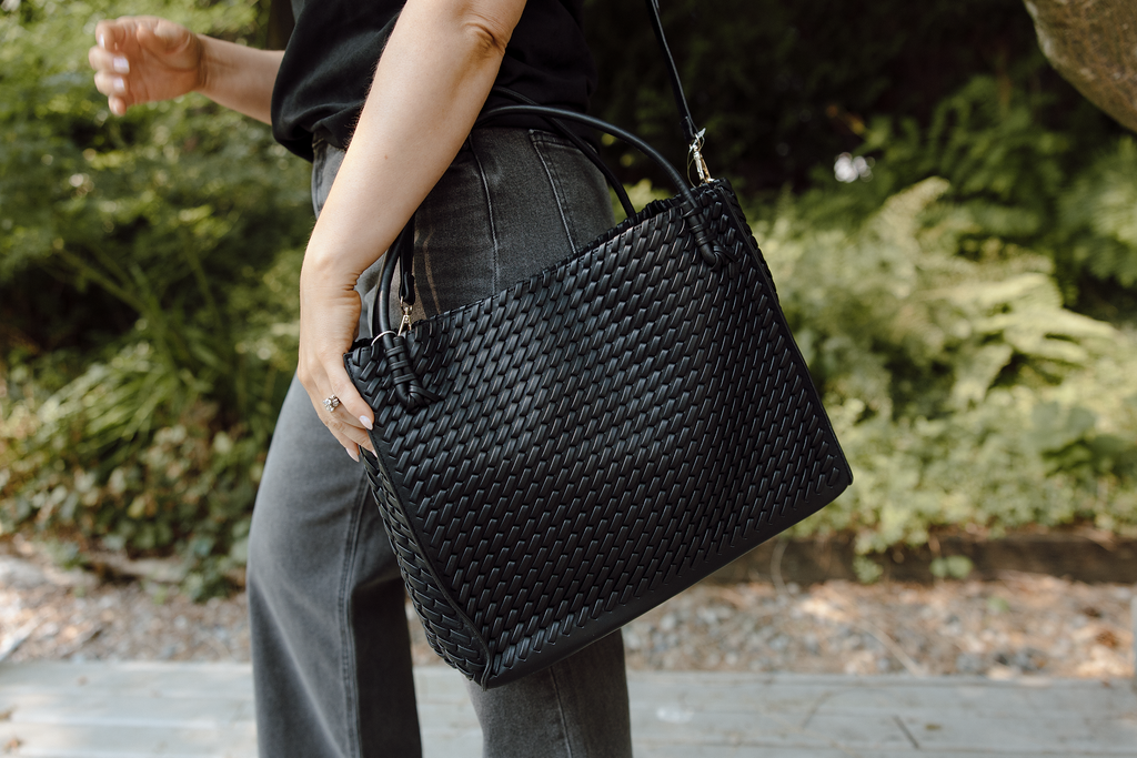 Woven Carry All Bag - Black