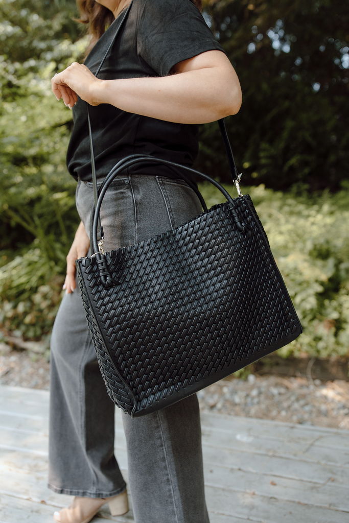 Woven Carry All Bag - Black