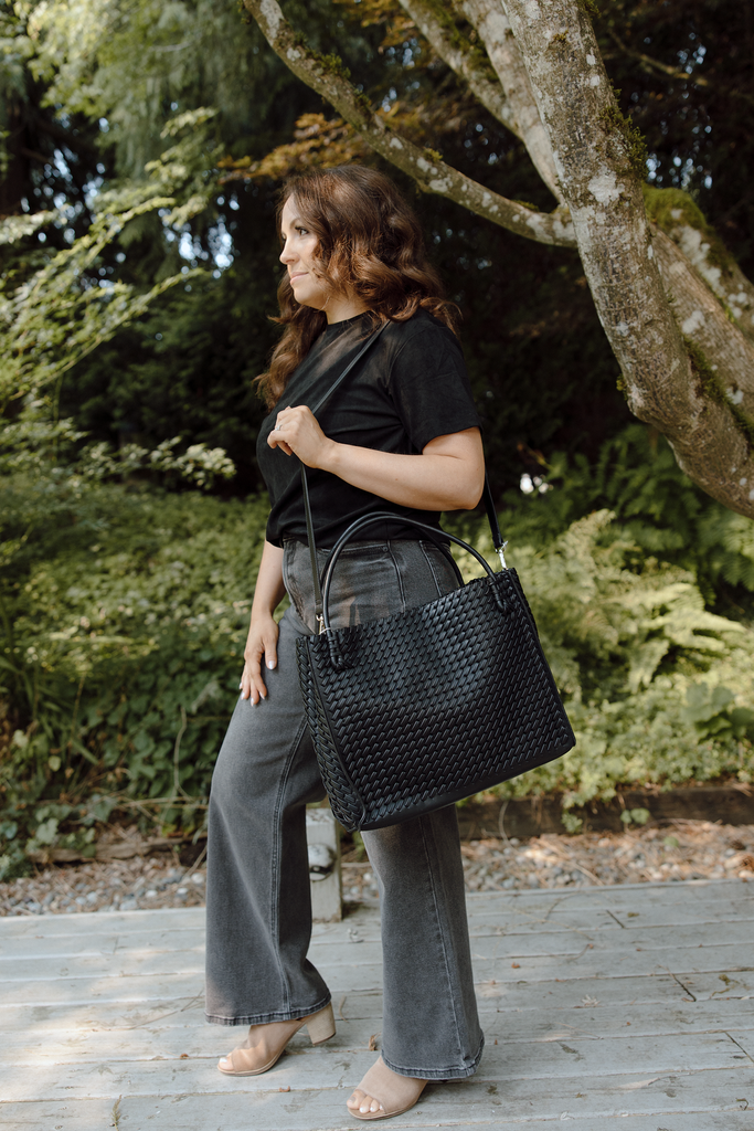 Woven Carry All Bag - Black