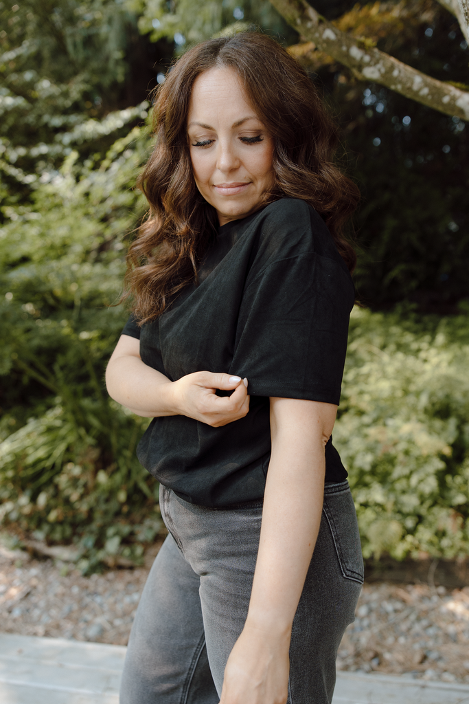 Faux Suede Shirt - Black