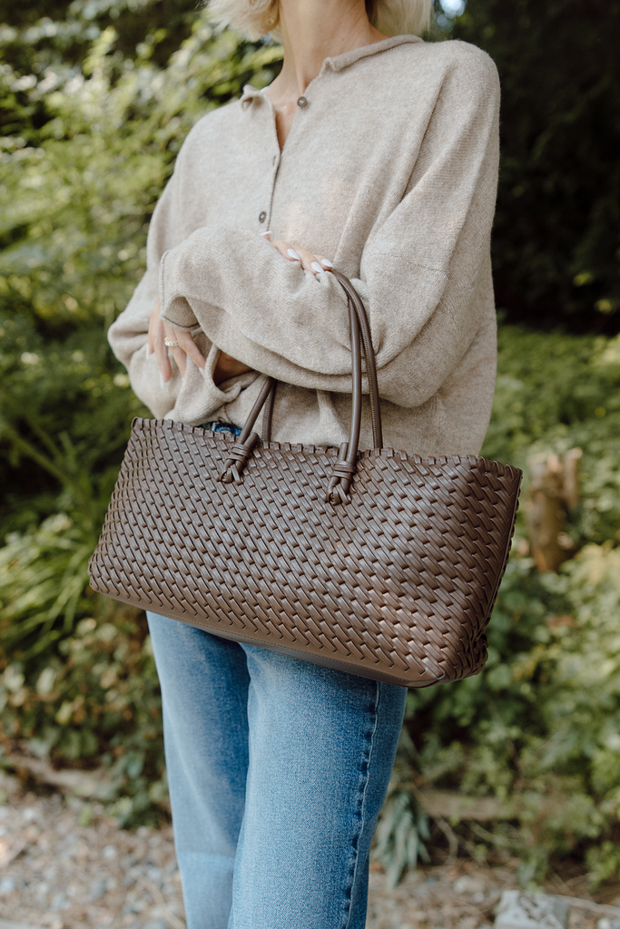 Brown Woven Bag - Medium