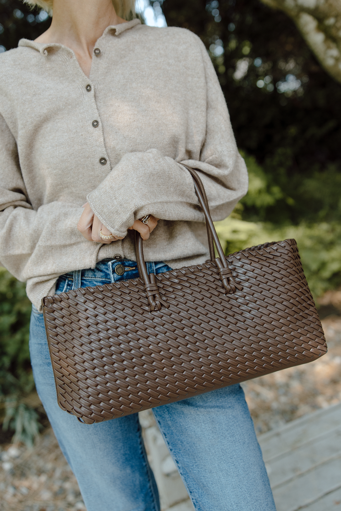 Brown Woven Bag - Medium