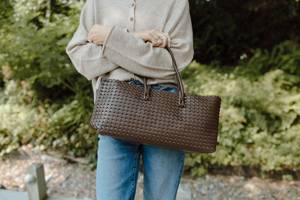 Brown Woven Bag - Medium