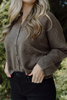 Lightweight Button Up Cardi - Dark Brown