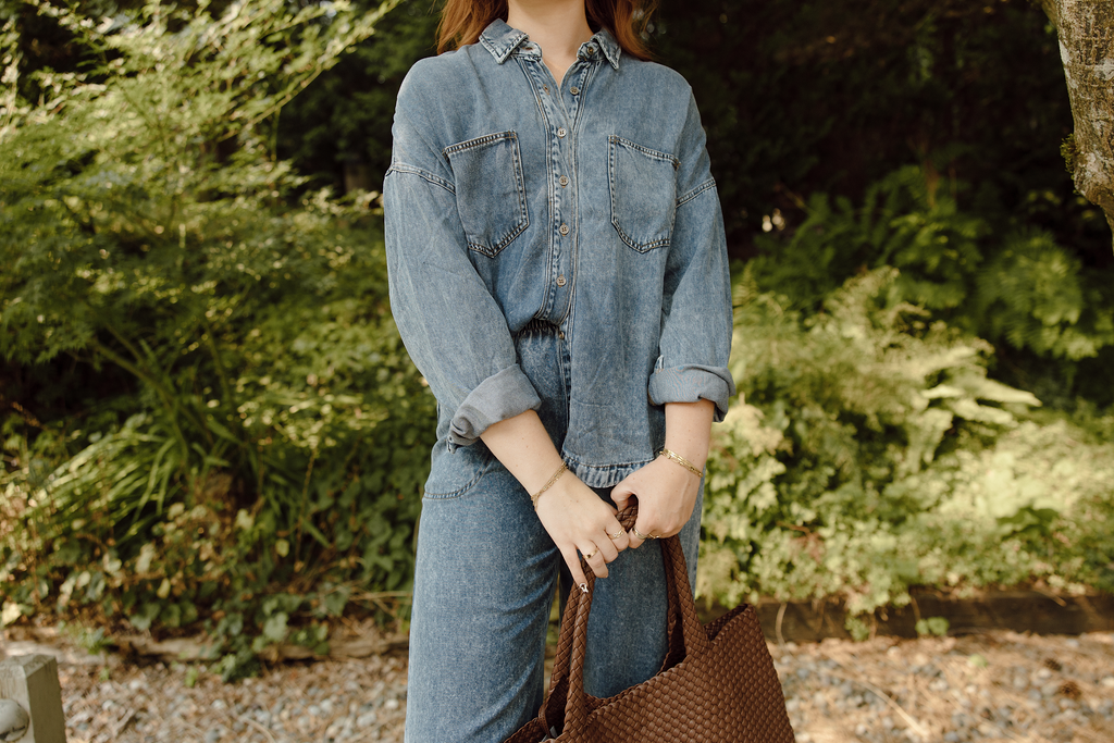 Chambray/Tencel Button Up Shirt