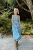 Corset Style Midi Dress - Light Blue