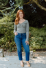 Lace Trim Henley - Olive