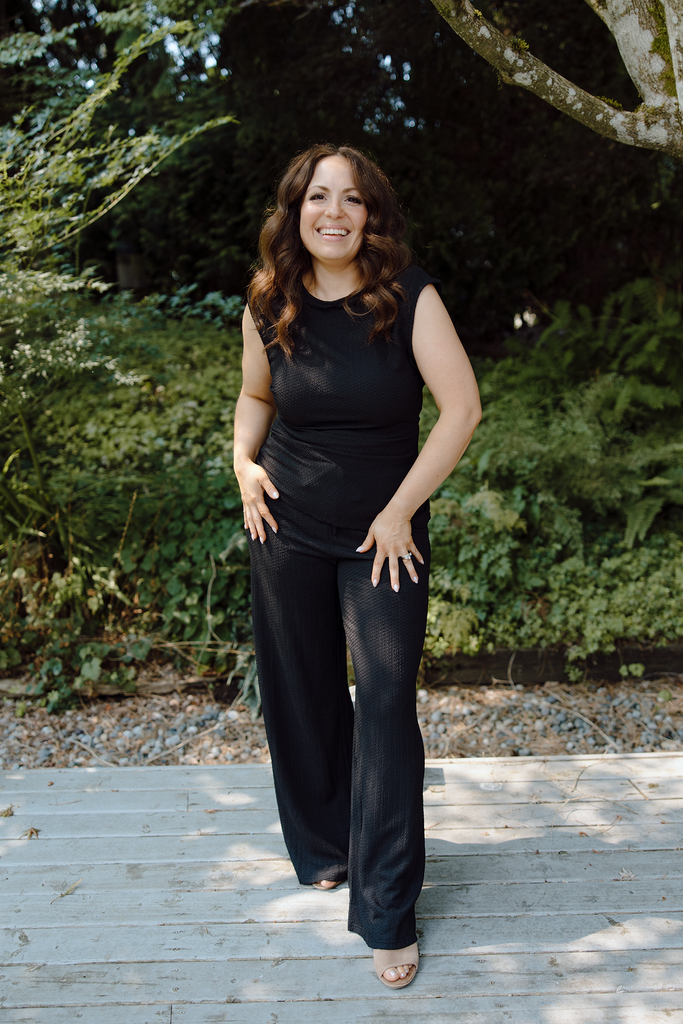 Casual Top & Pant Set - Black