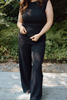 Casual Top & Pant Set - Black