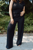 Casual Top & Pant Set - Black