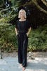 Top & Flowy Pant Casual Set - Black