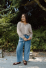 Drawstring Washed Wide Leg Pant - Denim