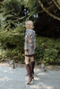 Border Print Shift Dress - Brown/Blue