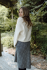Floral Midi Skirt - Black