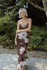 Floral Strapless Maxi - Brown